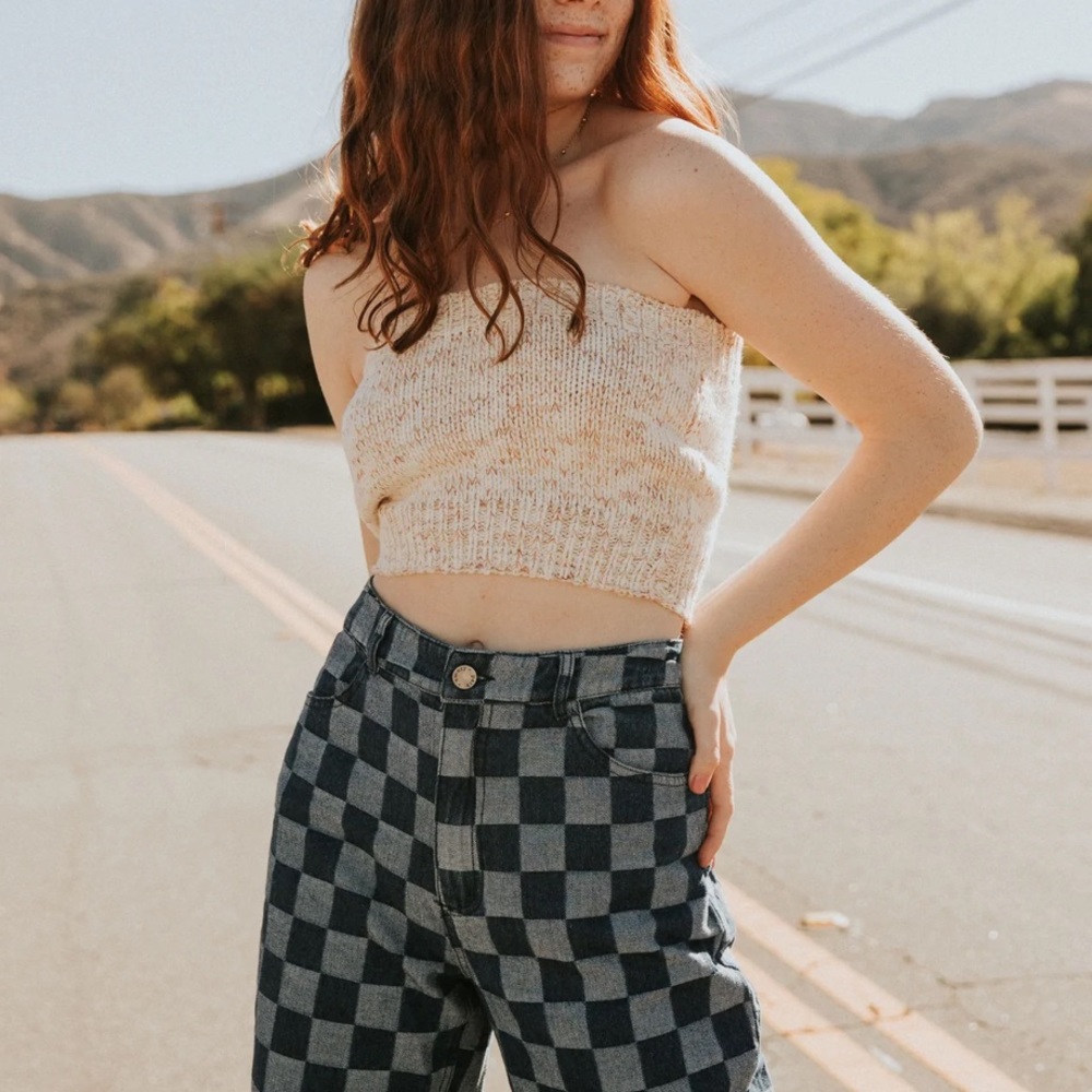 BRAND NEW!! Nectar Clothing - Fuzzy tube top / size: S / white